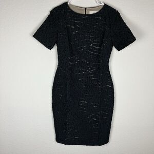 Ag Philips Sheath Black Lace Dress Textured Cocktail Size 2​​​